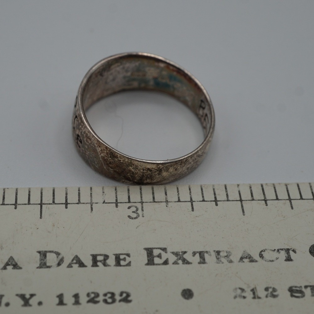 Sterling Silver Love Life Be Brave Engraved Band Ring Size 6.5 925 Inspirational - Picture 4 of 6